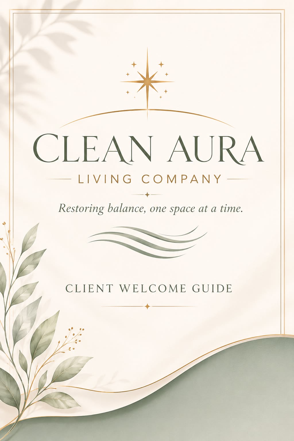 Clean Aura Living Company Client Welcome Guide cover